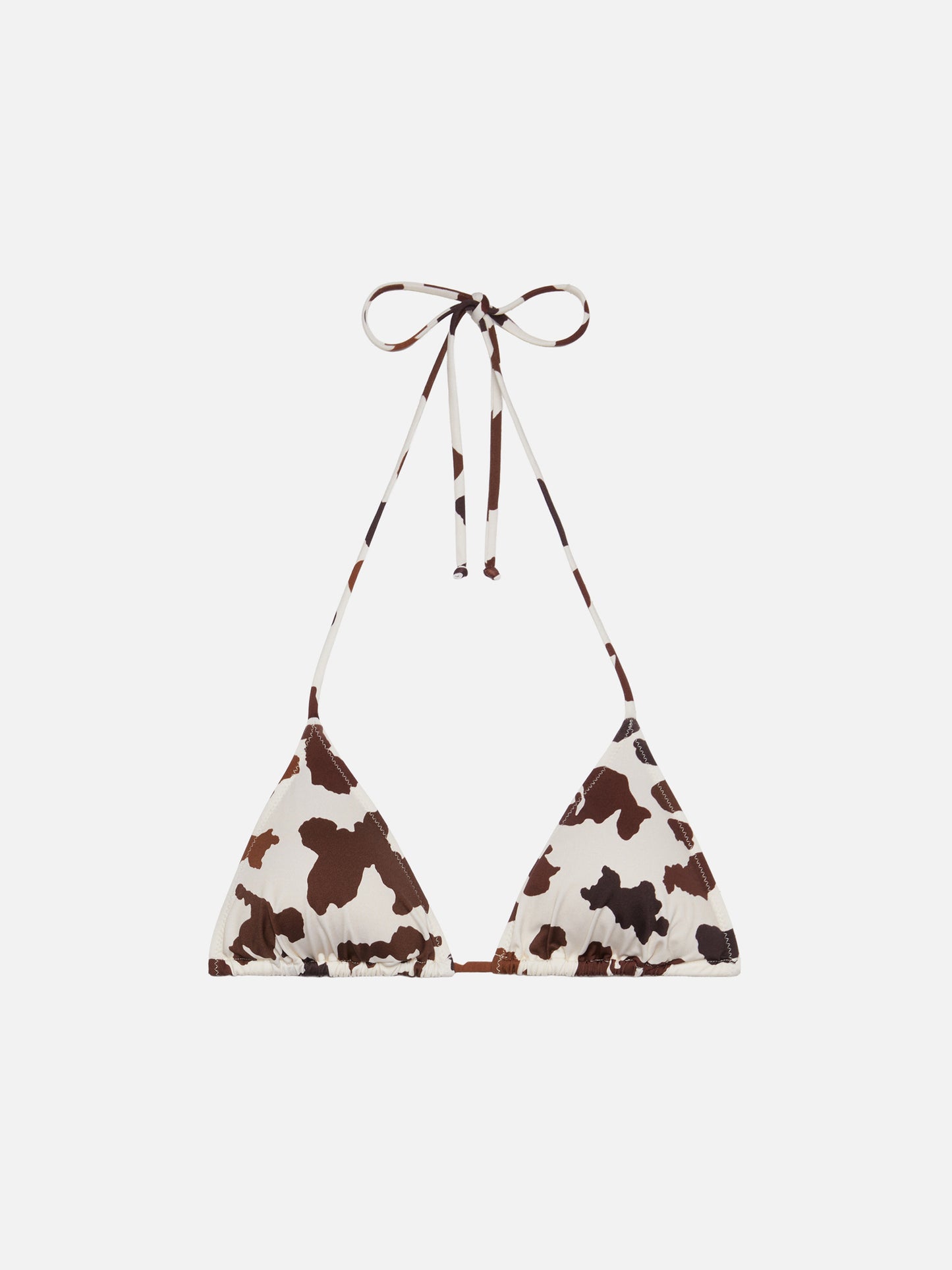 Haut de maillot de bain triangle Leah à imprimé peau de vache 