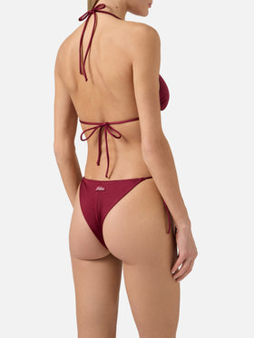 Bikini Leah Marielle rouge à finition brillante avec charms 
