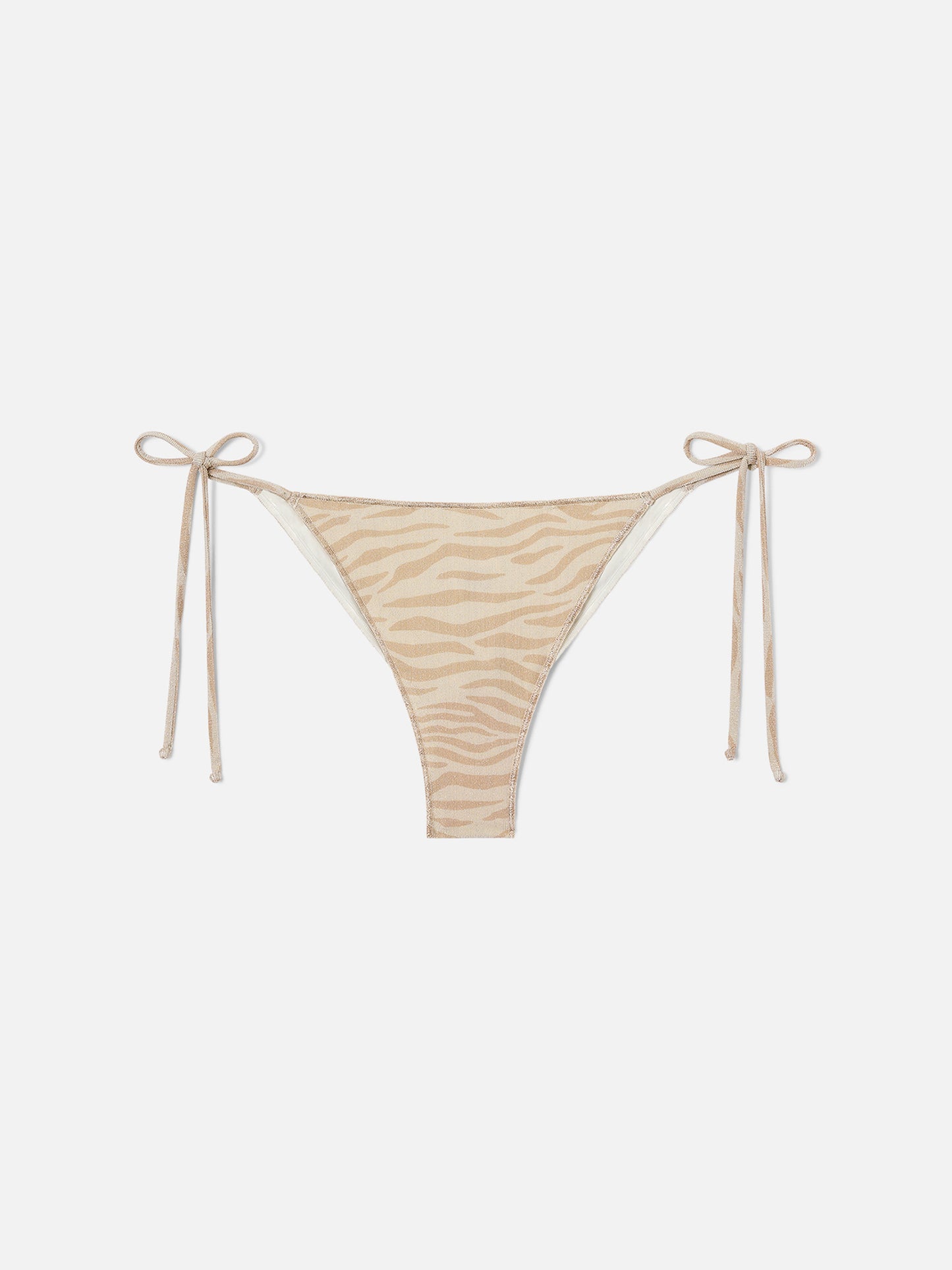 Slip bikini Marielle Overlock brasiliana in lurex animalier