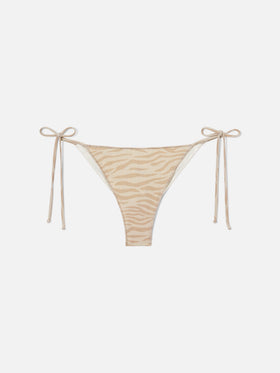 Slip bikini Marielle Overlock brasiliana in lurex animalier
