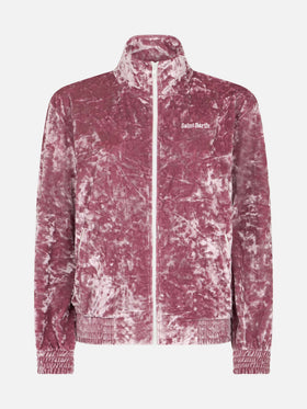 Woman sweatshirt Miriam pink chenille - MC2 Saint Barth