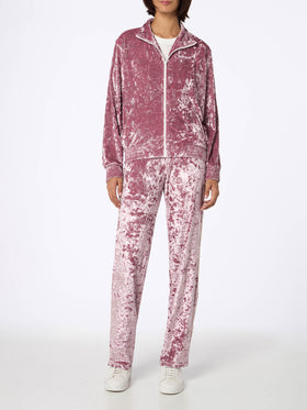 Woman sweatshirt Miriam pink chenille - MC2 Saint Barth