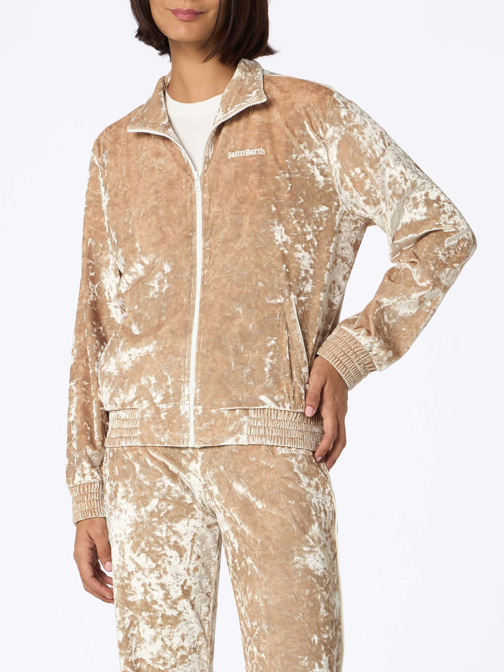 Miriam beige chenille sweatshirt