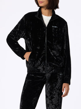 Woman sweatshirt Miriam black chenille - MC2 Saint Barth