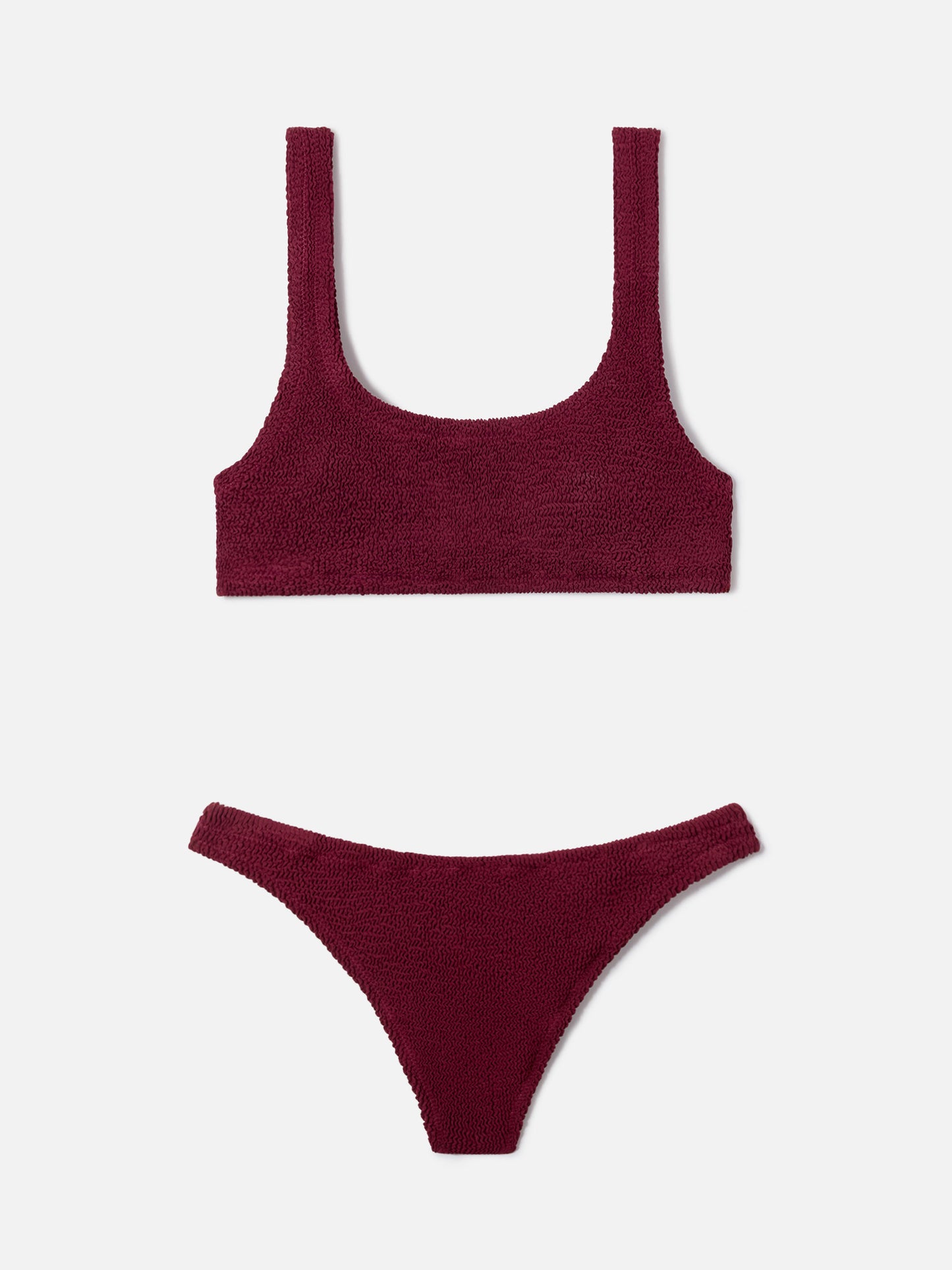 Naima Naomi Crinkle Burgunder Bralette-Bikini 