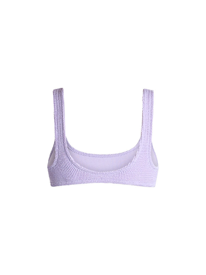 Naima lilac crinkle classic bralette top - MC2 Saint Barth