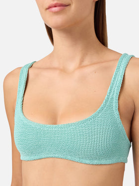 Bikini Naima Elise de efecto crinkle en verde salvia 