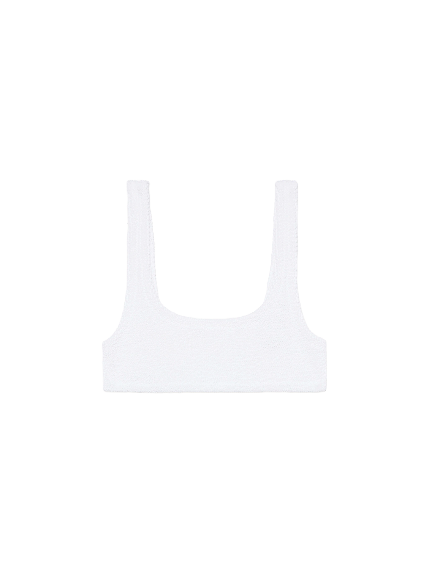 Naima white crinkle classic bralette top - MC2 Saint Barth