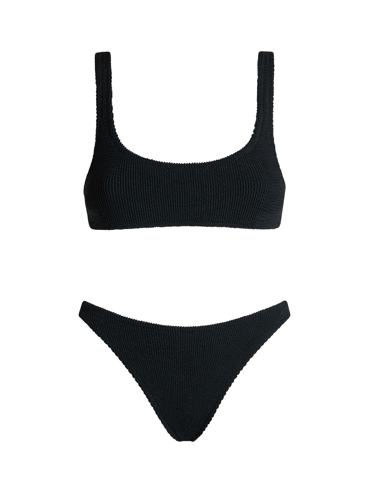 Bikini bralette Naima Naomi nero in tessuto crinkle