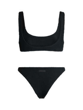 Bikini bralette Naima Naomi nero in tessuto crinkle