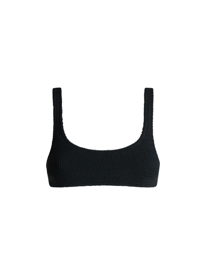 Naima – Klassisches, schwarzes Bralette-Top in Crinkle-Optik