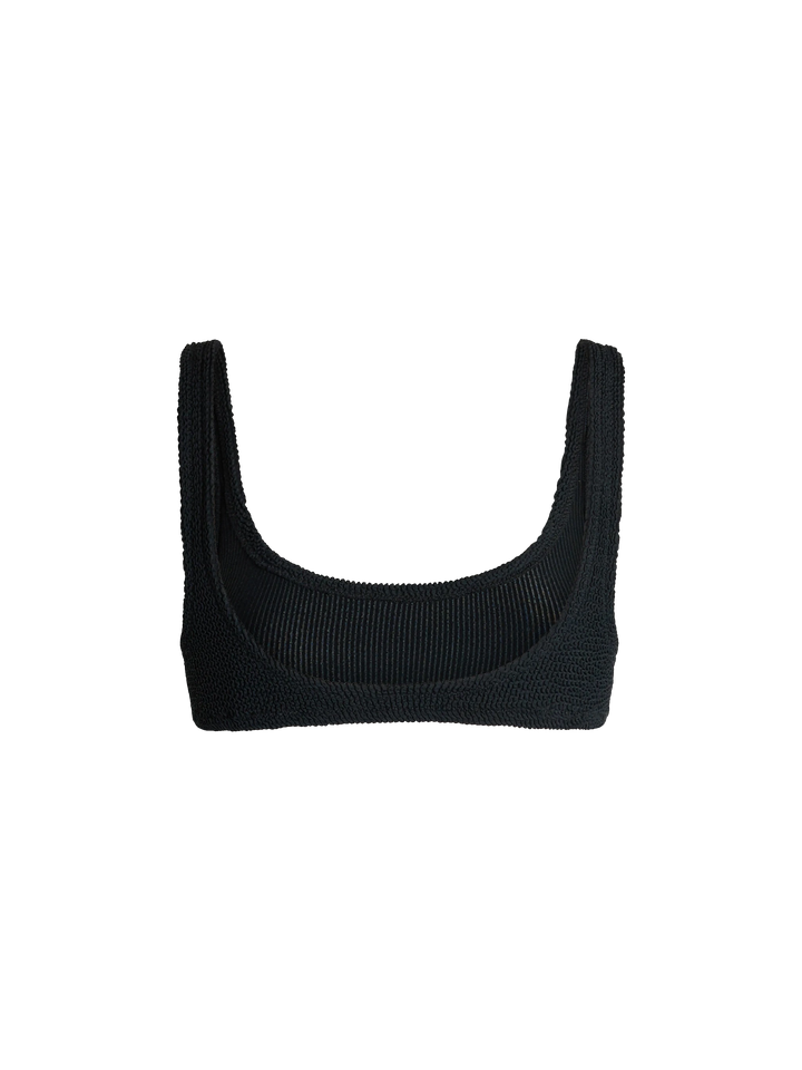 Naima black crinkle classic bralette top - MC2 Saint Barth