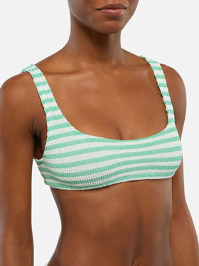 Naima – Klassisches Crinkle-Bralette-Oberteil mit Streifenmuster