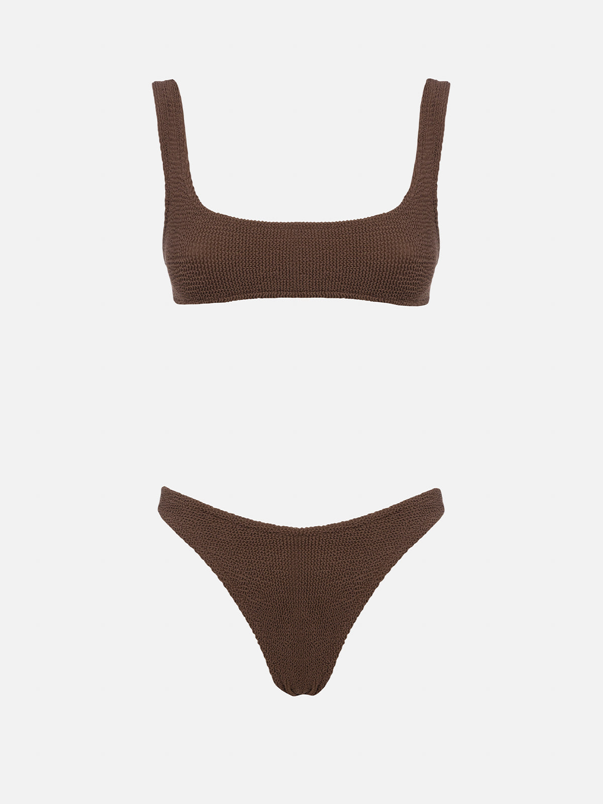 Bikini bralette de mujer marrón efecto crinkle Naima Naomi 
