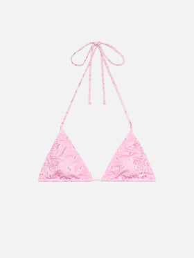 Nilly classic triangle top with bandanna print - MC2 Saint Barth