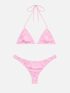 Nilly Nalu klassischer Triangel-Bikini mit Bandana-Print