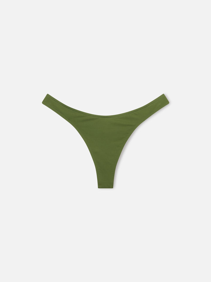 Amira Naomi military green balconette bikini in solid color