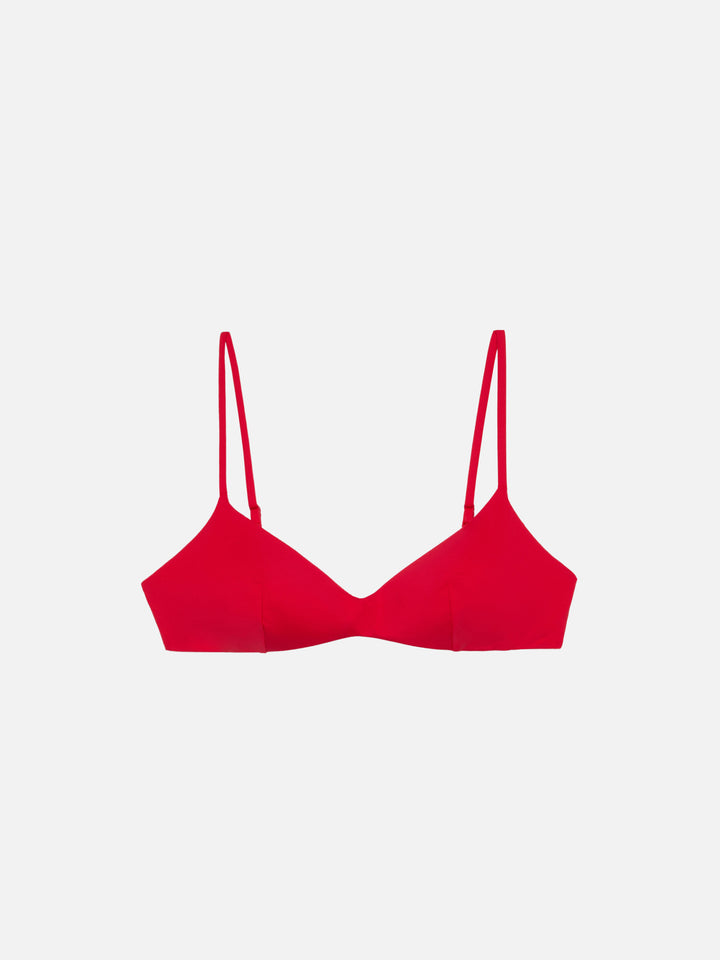 Top bralette scollato May rosso