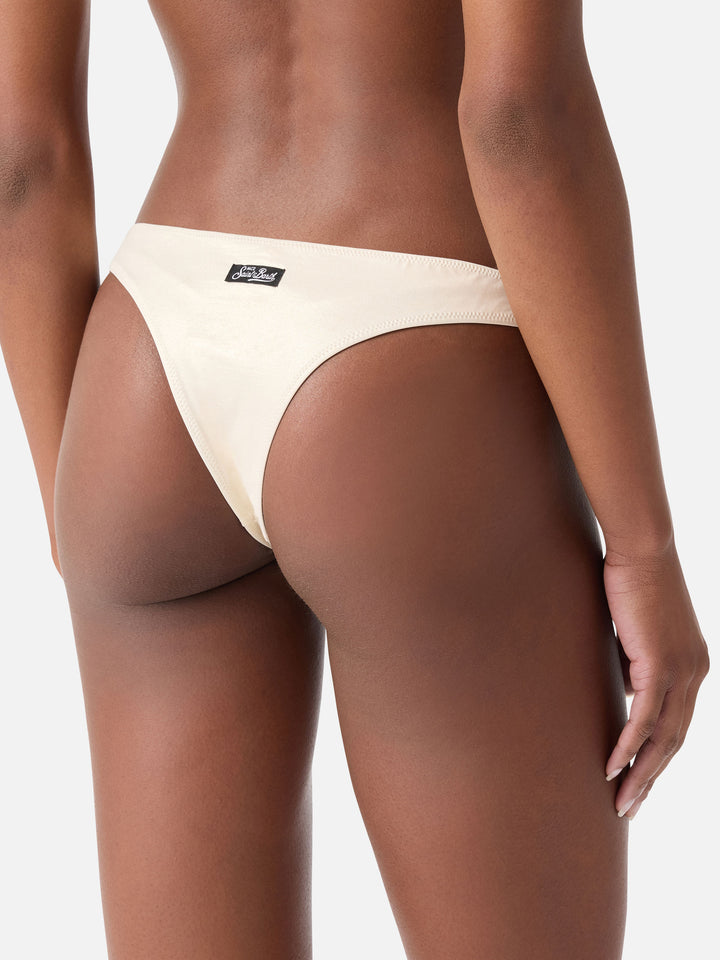 Braguita de bikini cheeky Naomi con efecto foil dorado 