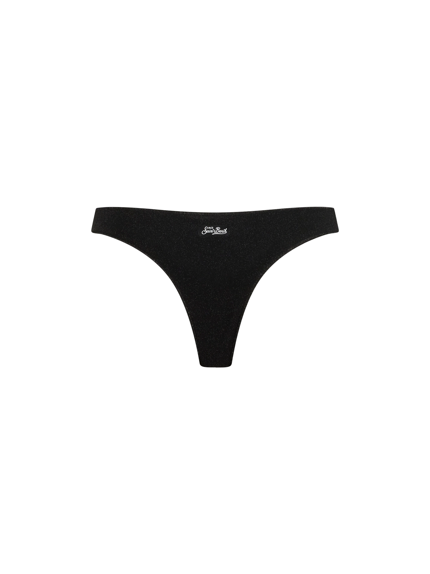 Woman black lurex cheeky swim briefs Naomi - MC2 Saint Barth