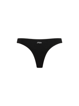 Woman black lurex cheeky swim briefs Naomi - MC2 Saint Barth
