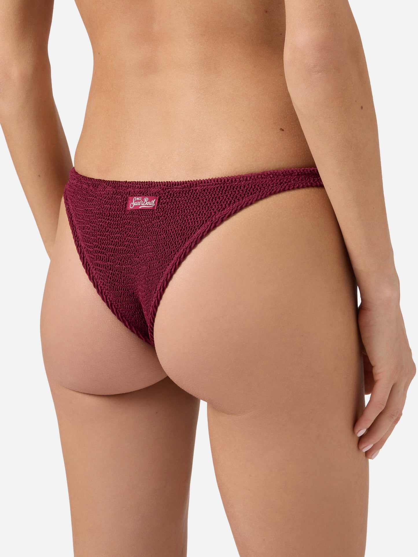 Naima Naomi Crinkle Burgunder Bralette-Bikini 