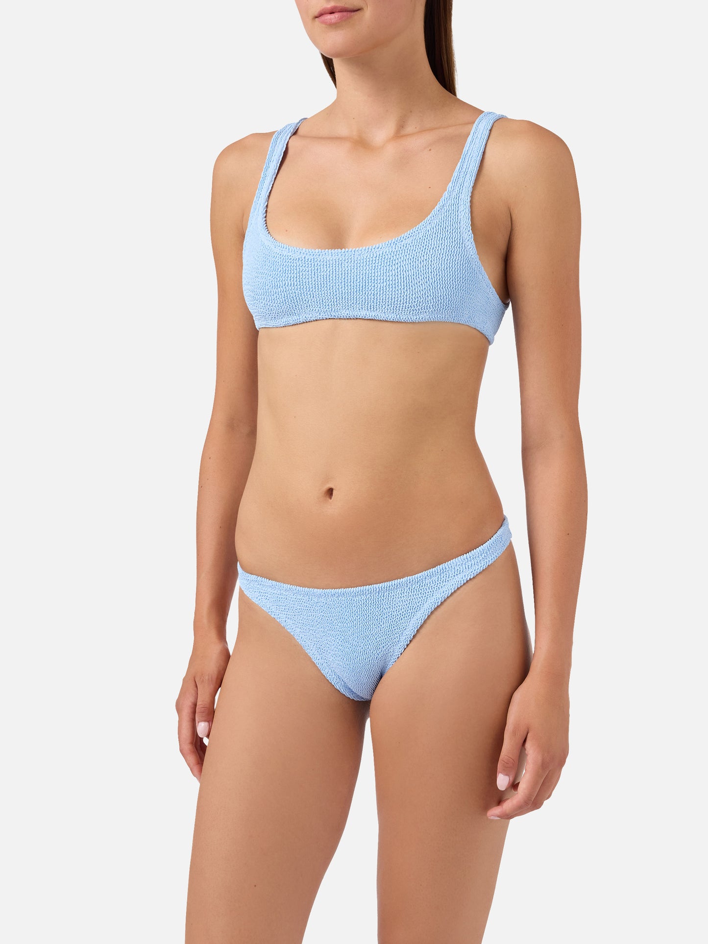 Bikini bralette de crinkle azul claro Naima Naomi 