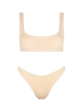 Woman beige classic crinkle bralette bikini Naima Naomi - MC2 Saint Barth