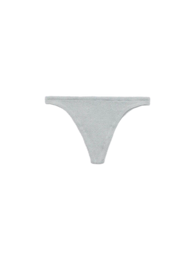 Naomi silver lurex crinkle cheeky swim briefs - MC2 Saint Barth