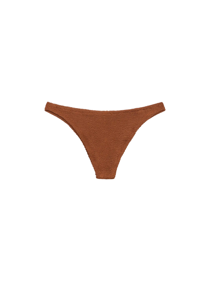 Classic crinkle bralette bikini Naima Naomi in camel brown - MC2 Saint Barth