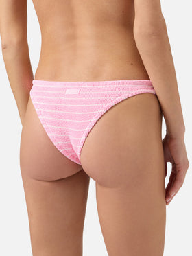 Bikini Naima Naomi crinkle a righe rosa