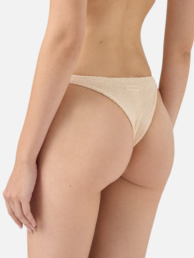 Bikini bandeau Yulia Naomi en crinkle beige 