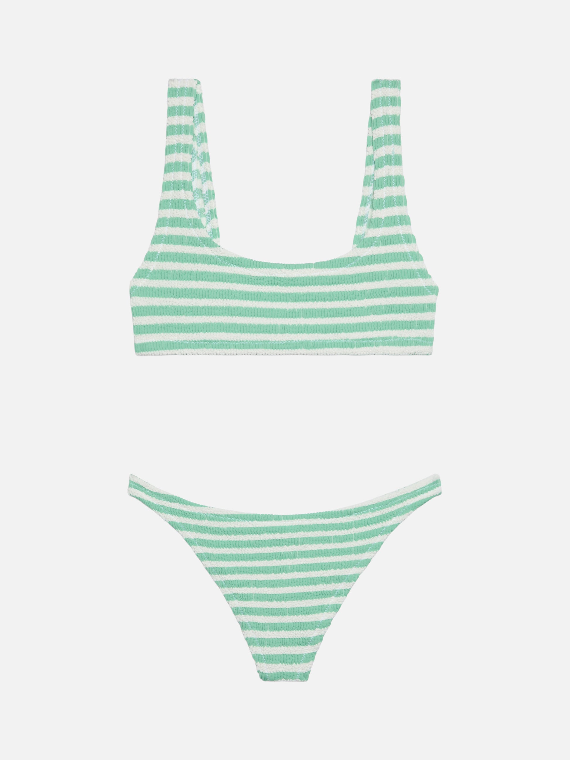 Crinkle classic bralette top Naima Naomi with striped print - MC2 Saint Barth