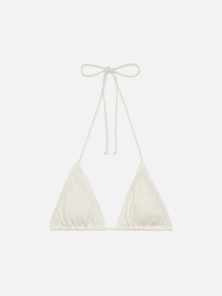 Nilly top triangolo classico crema