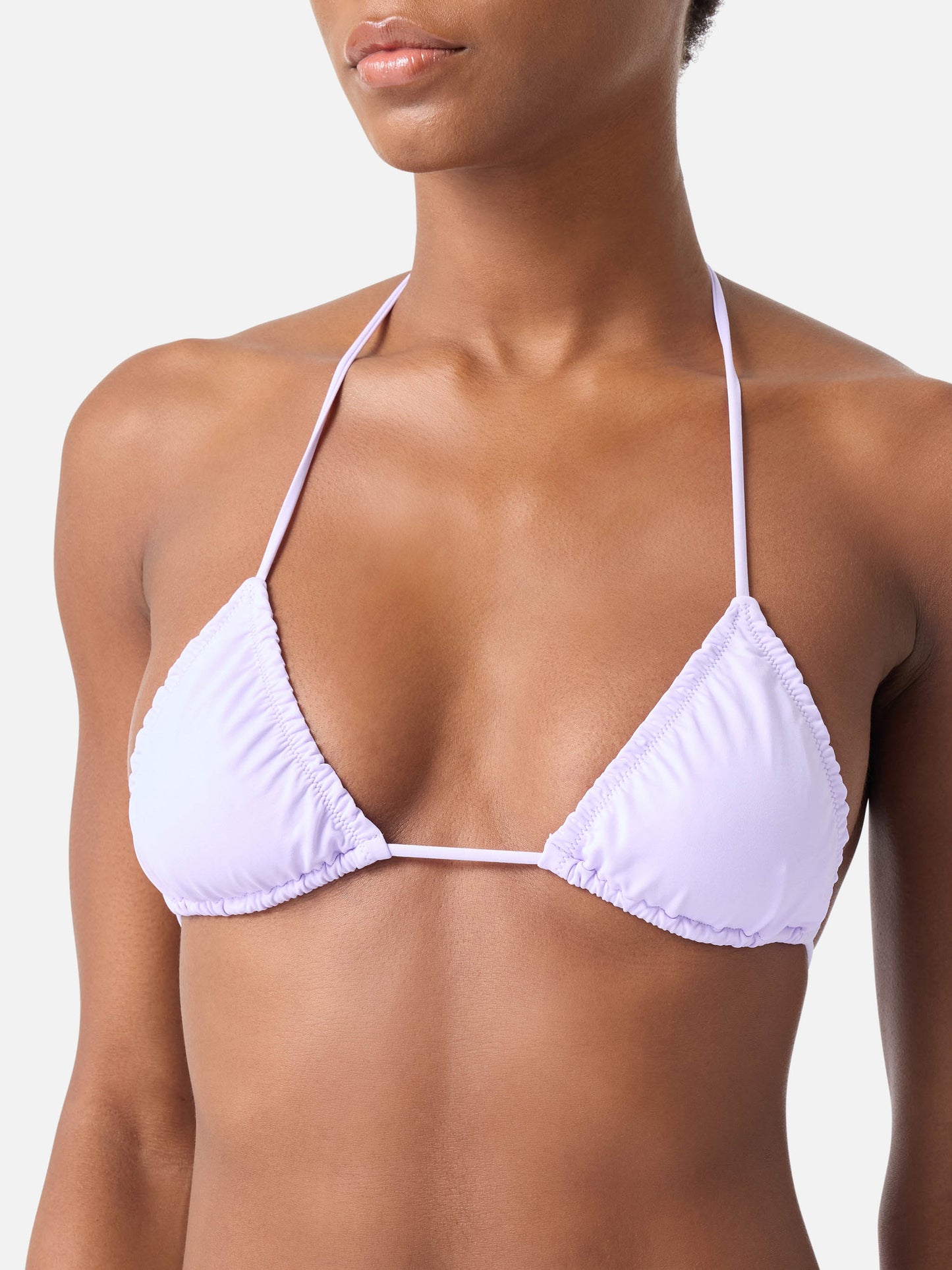 Nilly Nalu fliederfarbener Triangel-Bikini mit Rüschen 