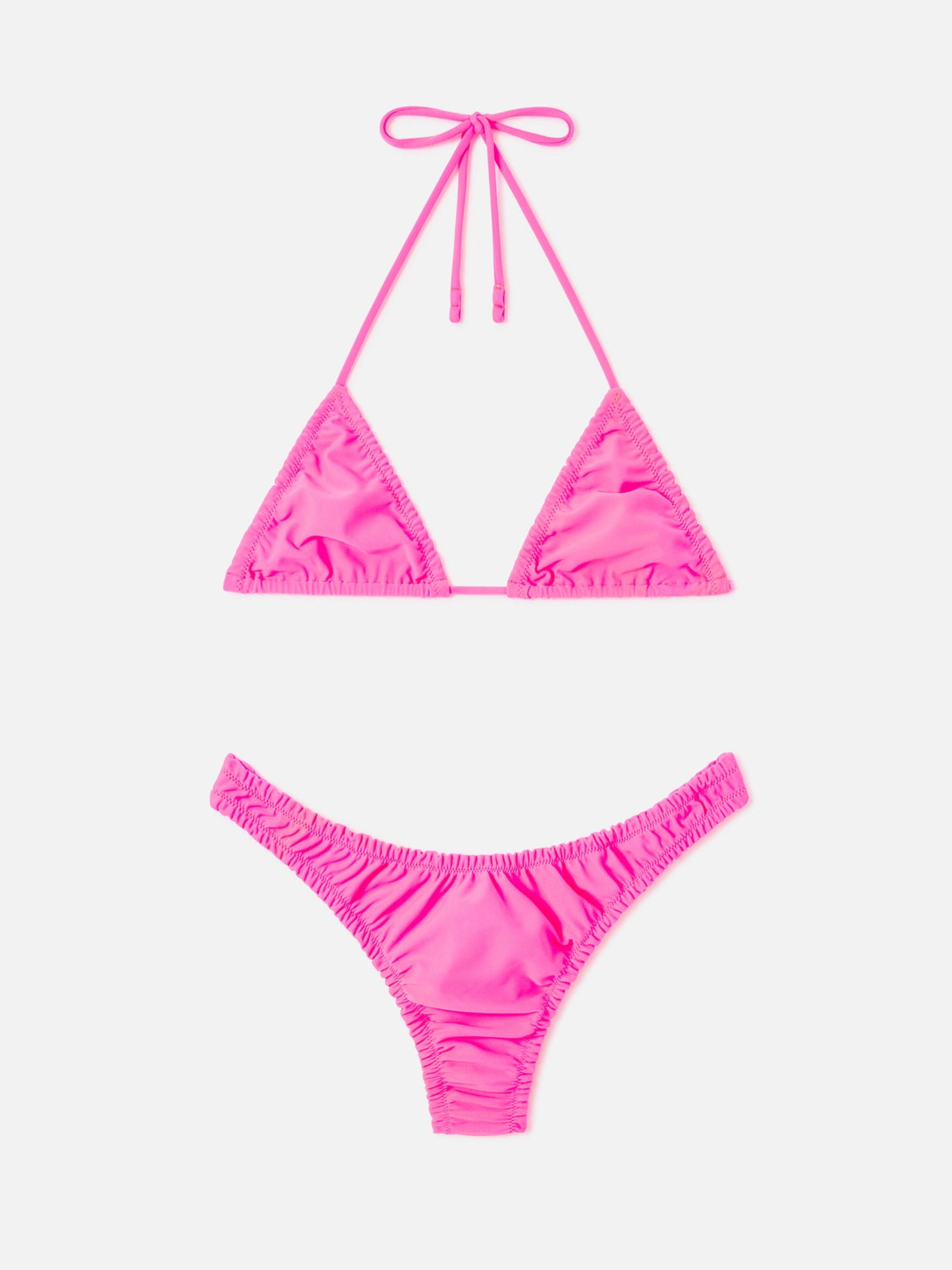 Nilly Nalu fluo pink Rüschen-Triangel-Bikini 