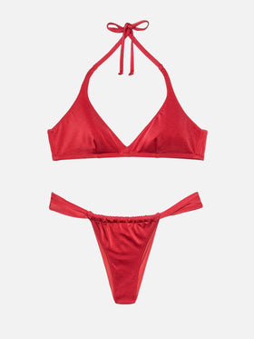 Bralette-Bikini Gaia Norah in schimmerndem Ziegelrot 