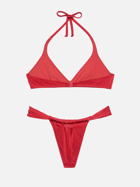 Bralette-Bikini Gaia Norah in schimmerndem Ziegelrot 