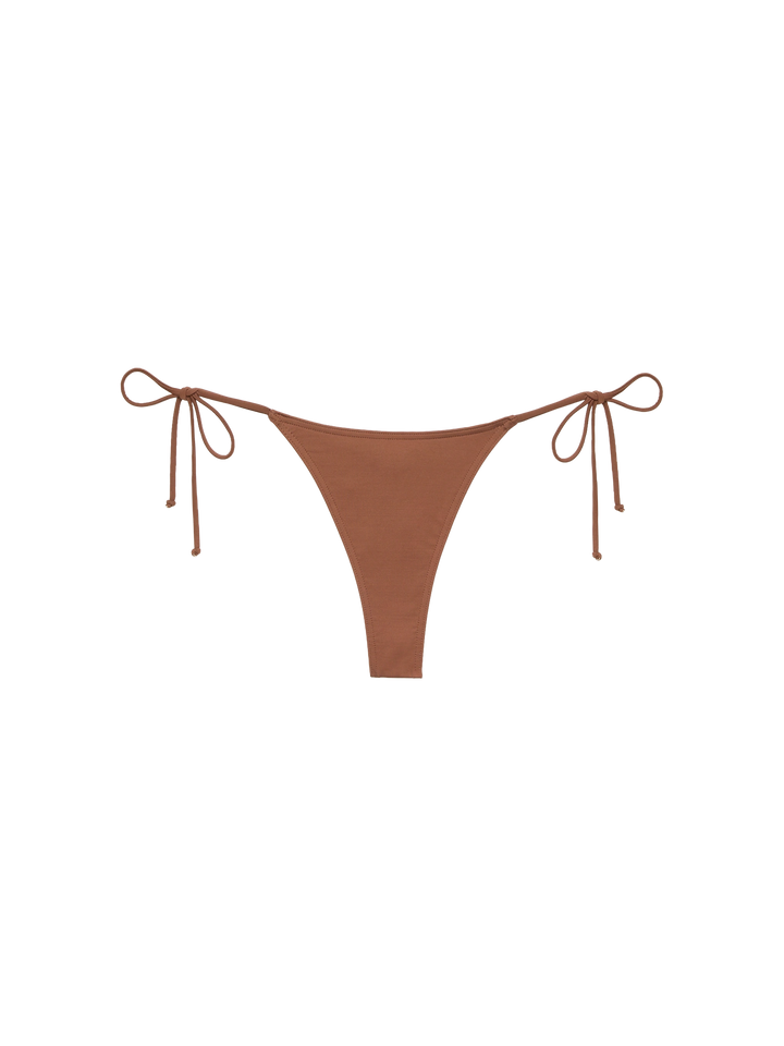 Gaia Norah brown bikini with triangle top and cheeky swim briefs - MC2 Saint Barth