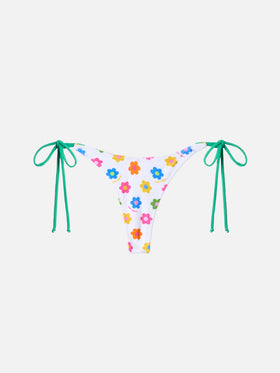 Terry cheeky swim briefs Norah with daisy print