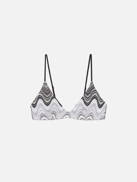Paloma – Raschelstrick-Bralette mit U-Ausschnitt und Wellenmuster