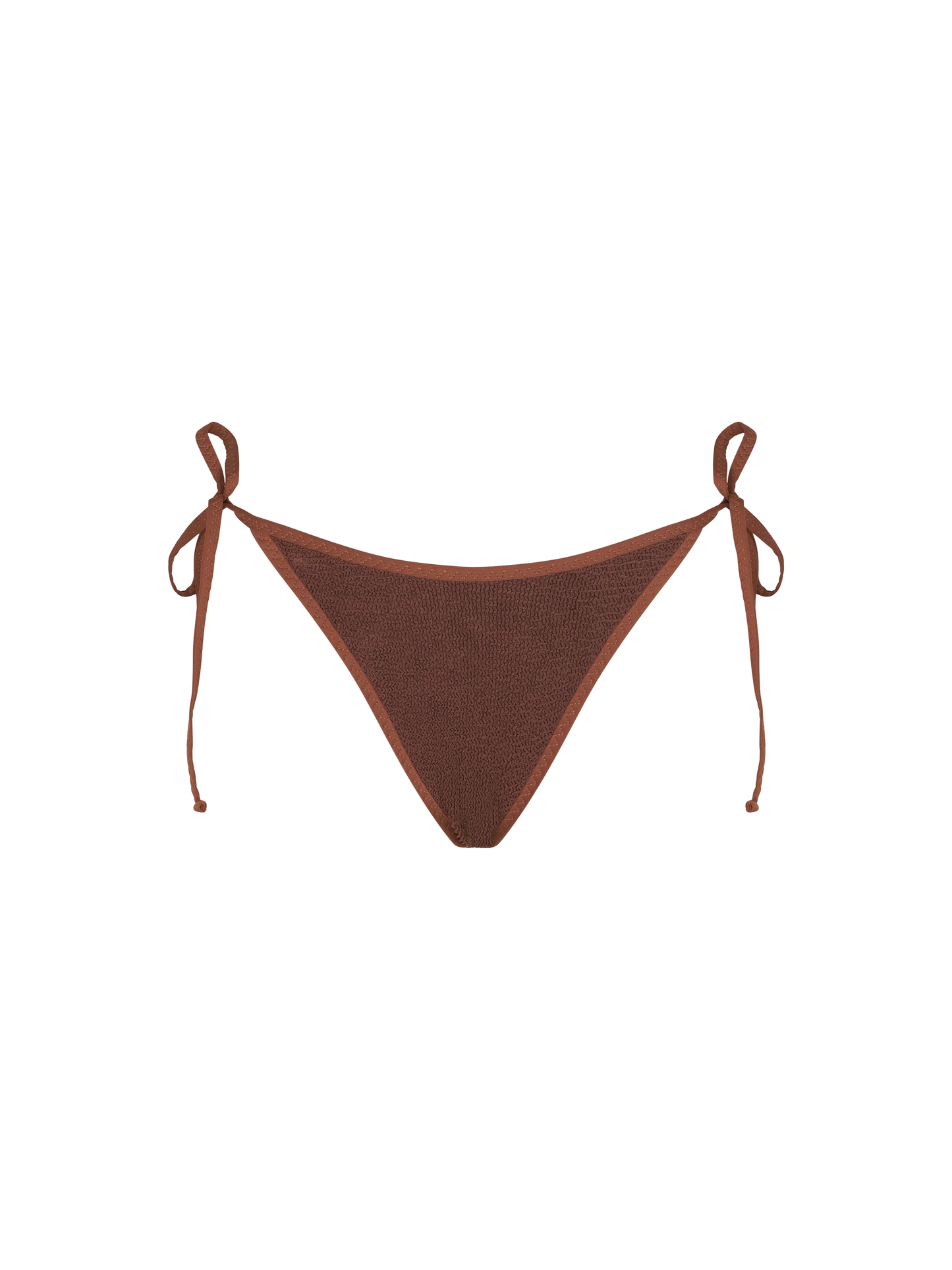 Brown Norah String cheeky crinkle swim briefs