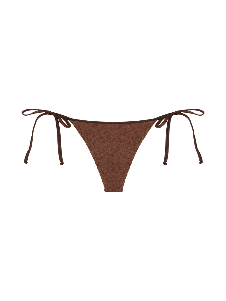 Classic crinkle triangle bikini Leah Norah in brown - MC2 Saint Barth