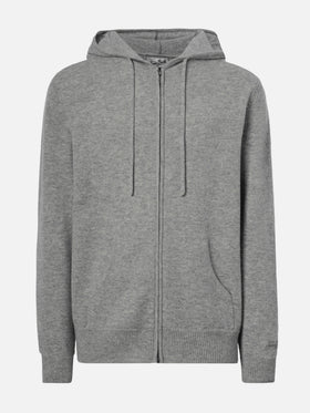 Notting Hoodie aus 100 % Lammwolle in Graumeliert