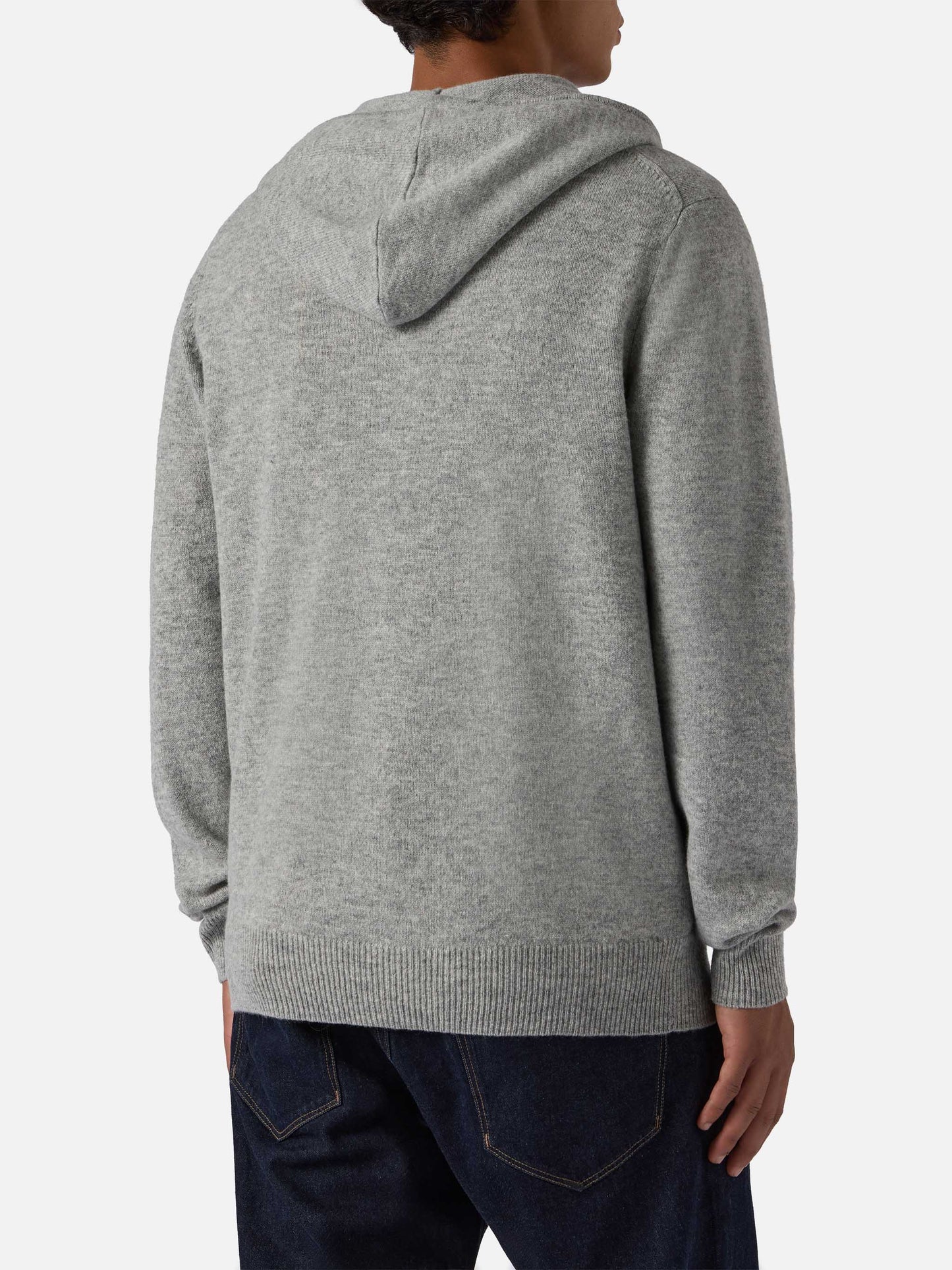 Notting Hoodie aus 100 % Lammwolle in Graumeliert