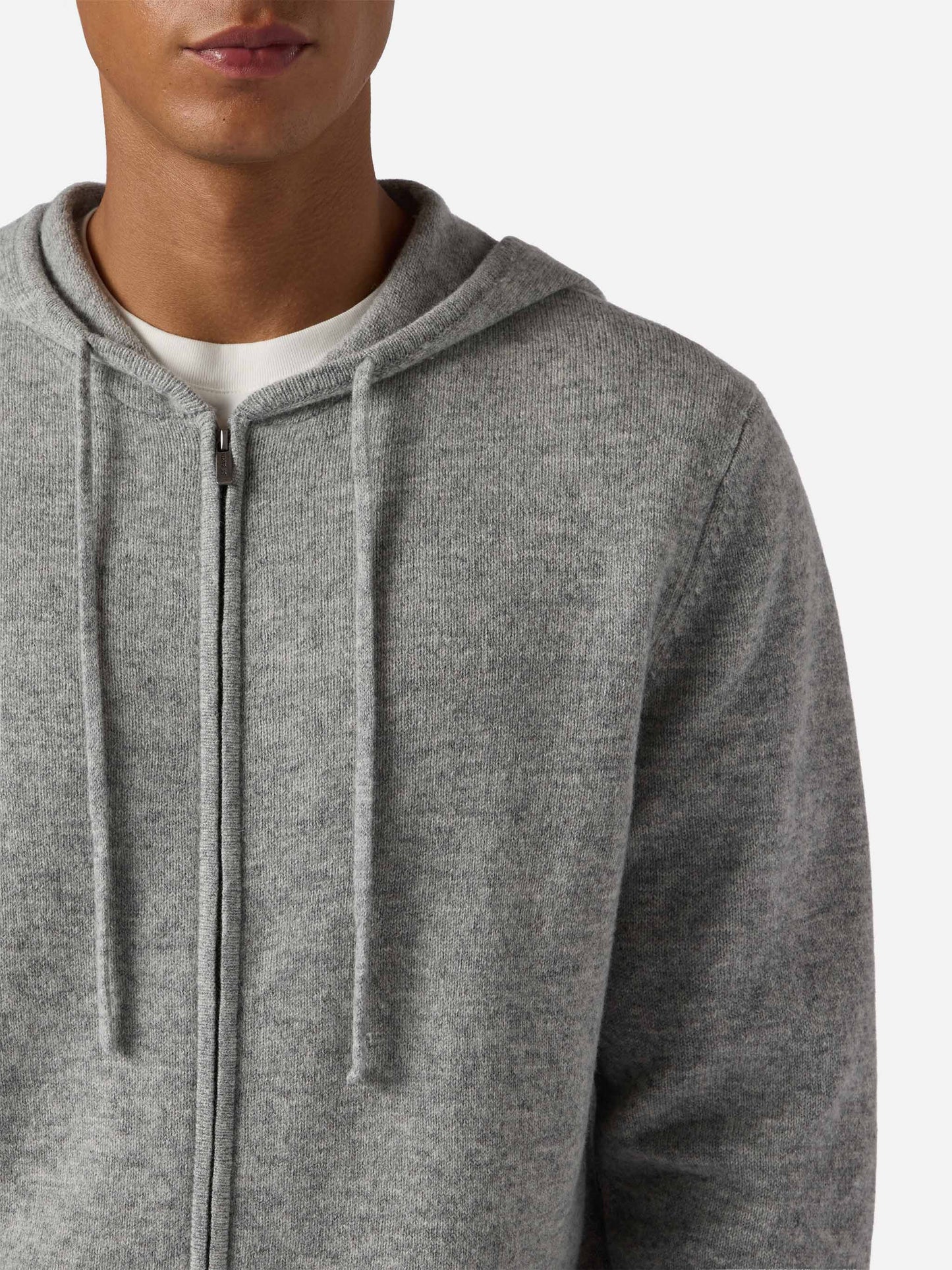 Notting Hoodie aus 100 % Lammwolle in Graumeliert