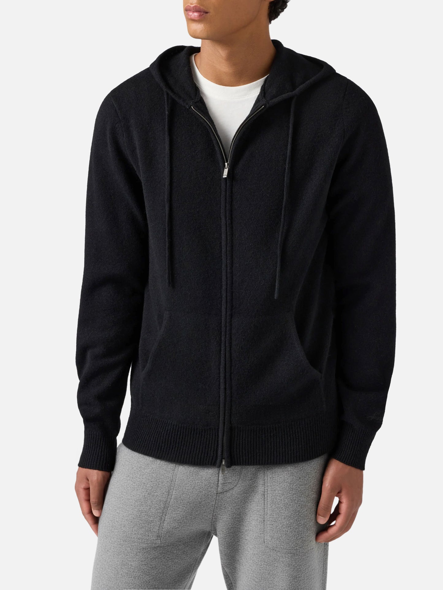 Notting Hoodie aus 100 % Lammwolle, schwarz