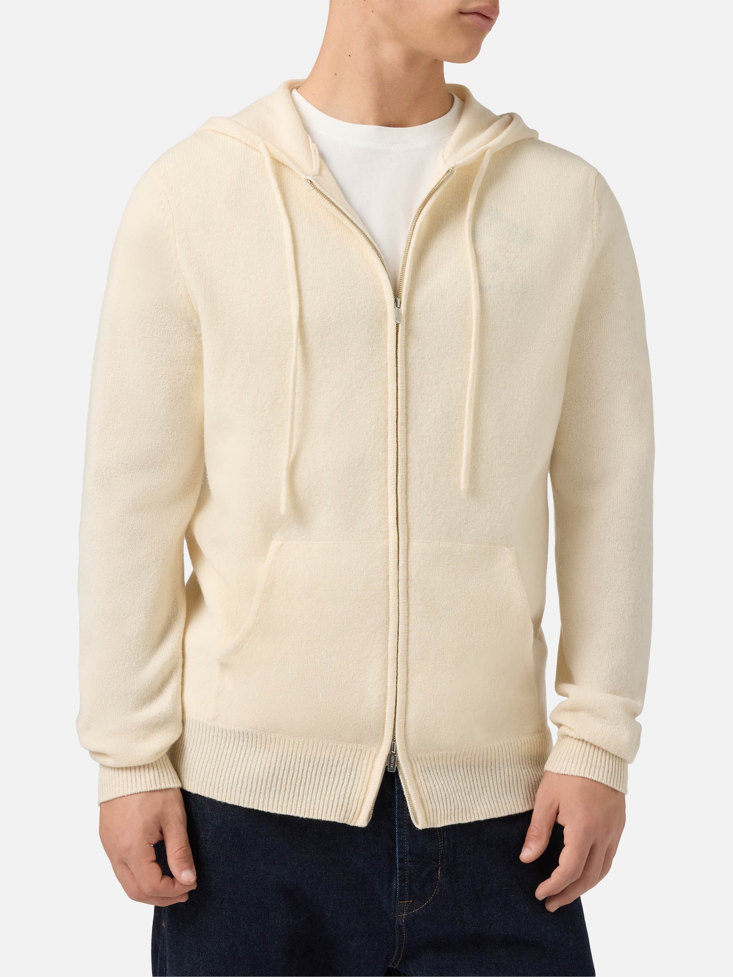 Notting Hoodie aus 100 % Lammwolle, weiß
