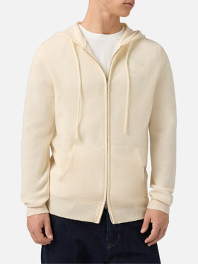 Notting Hoodie aus 100 % Lammwolle, weiß