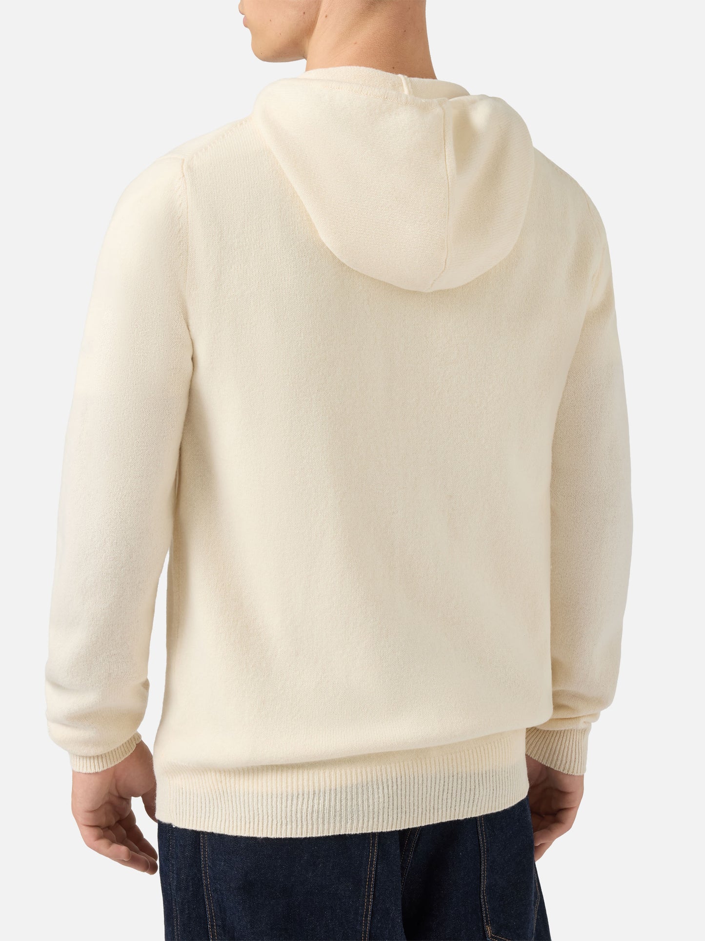 Notting Hoodie aus 100 % Lammwolle, weiß